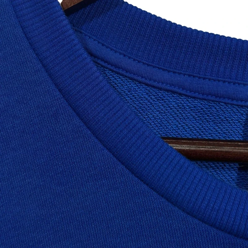 Adidas Essentials Mens French Terry Crew Neck Sweatshirt Size M Team Royal‎ Blue